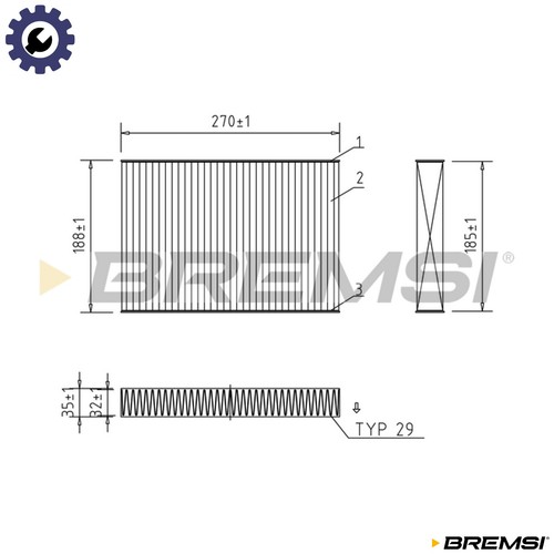 Filter cabin air fc0942c for - cabin,