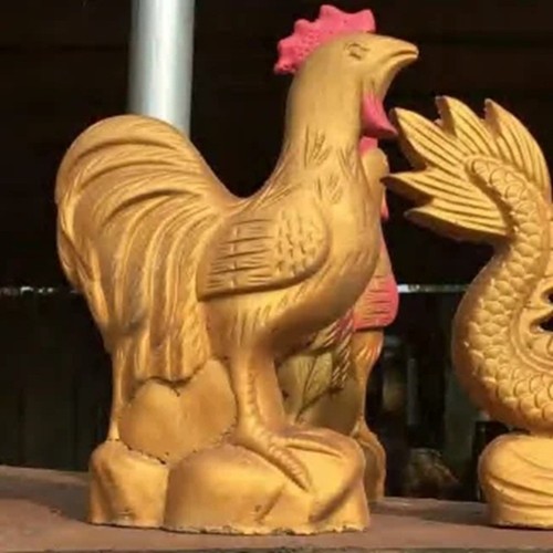 Concrete garden rooster - concrete,