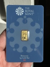 1g Gold Bar Royal Mint