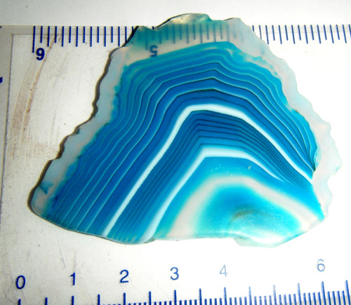 Blue banded agate - banded, slice