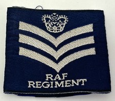 British Military Issue RAF Regiment Flight Sergeant Rank Slide Blue And Silver
