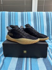 Adidas Trainers Mens Size UK 10 Kamanda Black Gum Dragon Sole Originals Shoes OG