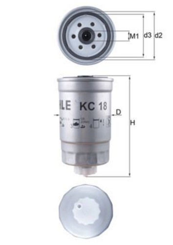 Mahle fuel filter - for, fiat