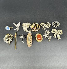 Job Lot 12 X  Brooches Vintage