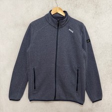 Regatta Great Outdoors Mens Full Zip Fleece Jacket Size M Navy Textured Warm