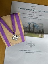 WW1 Canada Memorial Cross Sapper Jones 9th Canadian Railway Troops KIA 11/11/17