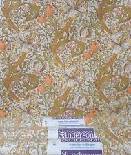 X3 1970s Vintage SANDERSON Wallpaper Rolls William Morris Golden Lily Floral Mcm
