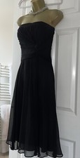 100% Silk Size 12 Spotlight Warehouse Strapless Dress Excellent Condition Black
