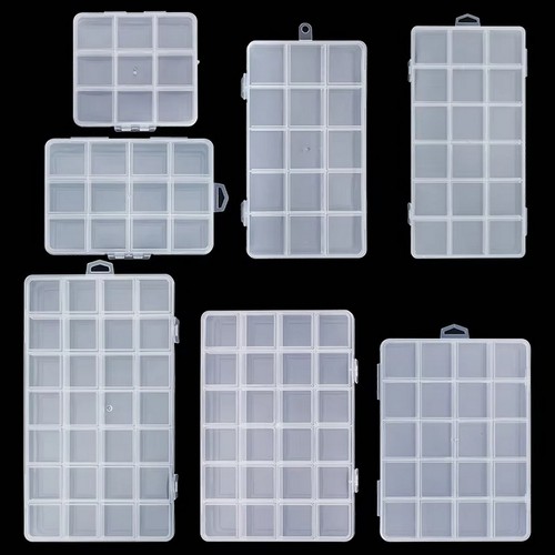 Grids compartment plastic bead - plastic,