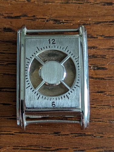 Vintage chrome jump hour watch - vintage,