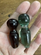 ONE small vintage blown green