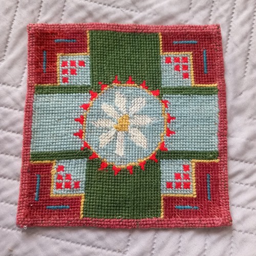Vtg 80s tapestry needlepoint - vtg,