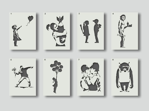 Banksy stencils for wall - for,