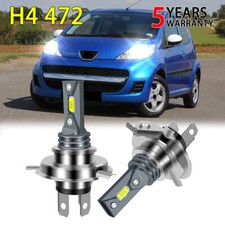FOR PEUGEOT 107 2005-2014 -2x H4 LED Car DRL Headlight Bulbs Kit Bright White