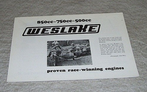 850cc 750cc 500cc - , weslake