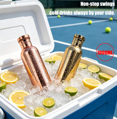 Pure copper water bottle - water,