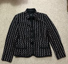 BASLER WOOL MIX BLACK PINK JACKET SEQUENCE TRIM SIZE 12