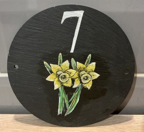 Slate house number sign - slate,