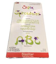 RARE! Sizzix Sizzlits "Sproutsies" Alphabet Cutting Die Set #655124