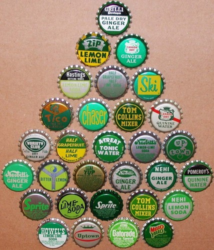 Vintage soda pop bottle caps