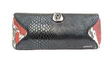 Miss Sixty Bag Clutch Reptile Leather Style Purse Box Case Hard Shell 