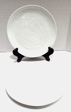 Fitz & Floyd Everyday White Porcelain ORGANIC 8.5" Round Salad Plates Set of 2