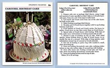 Carousel Birthday Cake #2N Children McCall's Great American Recipe Card