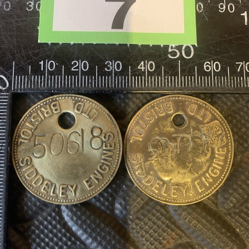 Rare brass token bristol - 2x,