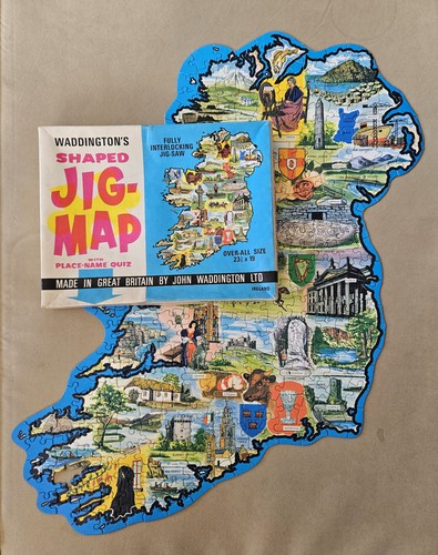 Vintage waddingtons jig - waddingtons, jig-map