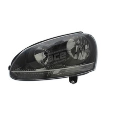 VW Golf Mk5 GTi 2004-2009 Headlight Headlamp Black Halogen Passenger Side Left