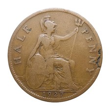 1927 Great Britain Half Penny