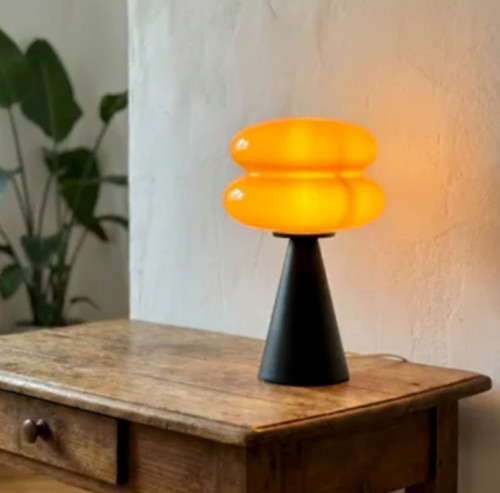 Glass lamp space - age, guzzini