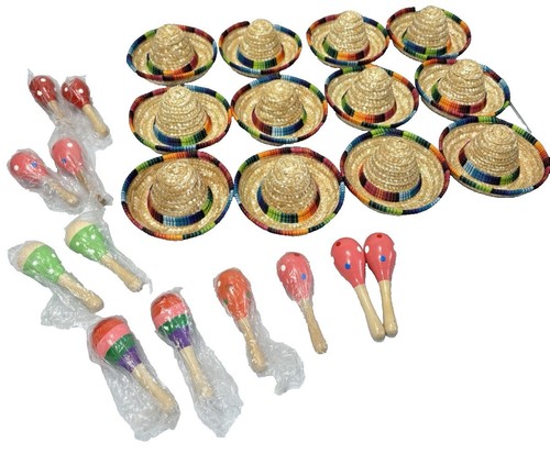 Mini sombreros 12pc - mini,