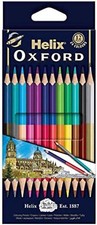 Oxford 7" Colouring Pencils Duo Tip - Pack of 12 - Dual-Ended, Vibrant Colors