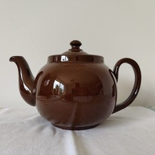 Vintage 1950s ALB Alcock Lindley Bloore Brown Betty Ceramic 1.75pint Teapot T42