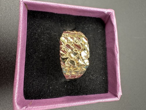 10k solid yellow gold ring - 10k,