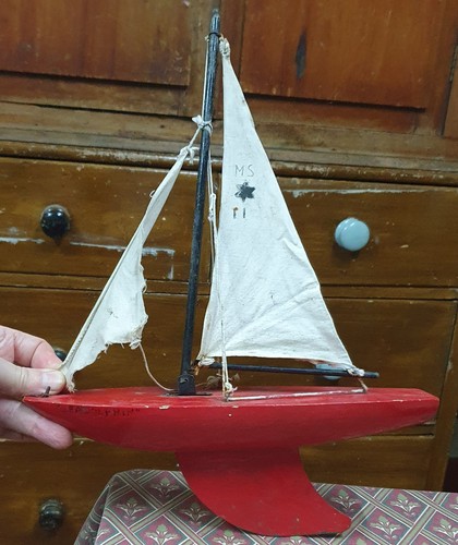 Vintage wooden star pond boat - "star"pond,