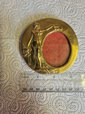 WW1 Art Neuvo Brass Memorial  Picture Frame And Stand