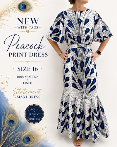 Ashro size peacock print - size, 18