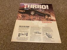PTRBK2 ADVERT 13X11 TOYOTA 1986 4X4 SR5 EXTRACAB TURBO TRUCK