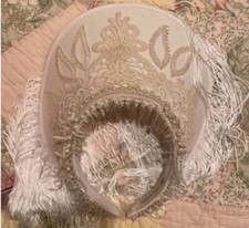 White Showgirl Headdress