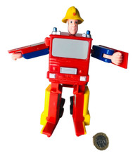 Action Figure Toy Fireman Sam Fire Engine Convertible Vintage ncb