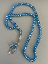 99 Blue GLASS ISLAMIC PRAYER BEADS TASBIH MASBAHA GIFT