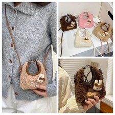 Lamb Wool Plush Crossbody Bag