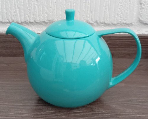 Large turqouise teapot with - large,