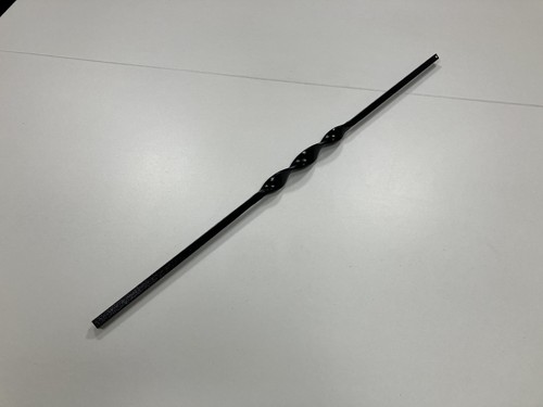 Black metal stair spindle