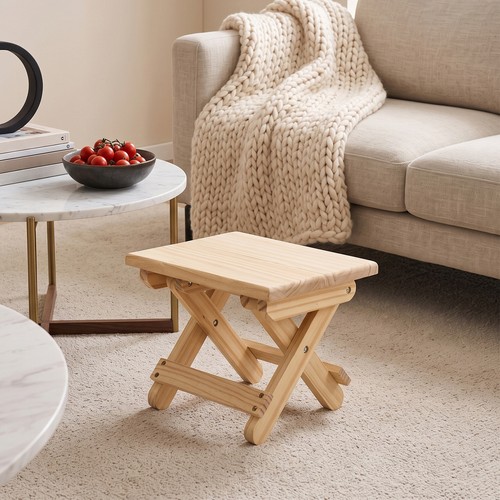Small wooden stool folding - small,