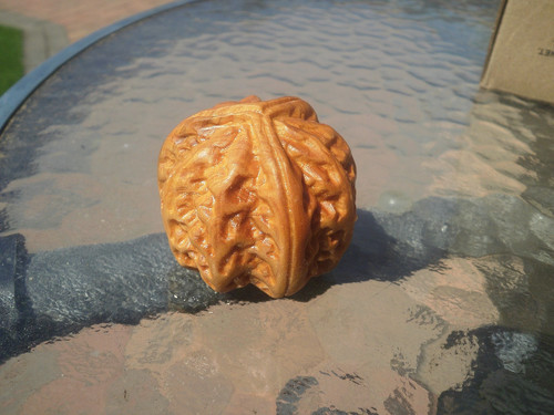 Carved wood netsuke large