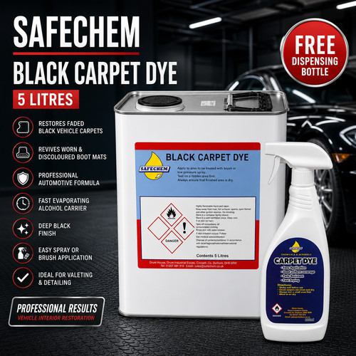 Black carpet dye car - black, mats