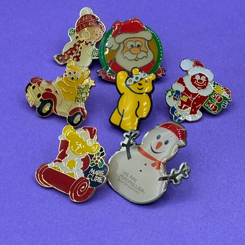 Christmas charity pin badges - christmas, x